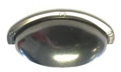 Poignée de Meuble Coquille – 64mm d&rsquo;Entraxe – Argent Vieilli (Lot de 2)
