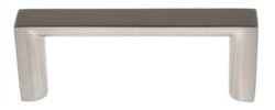 Poignée de Meuble « Moderne » – 128mm d&rsquo;Entraxe – Inox (Lot de 2)
