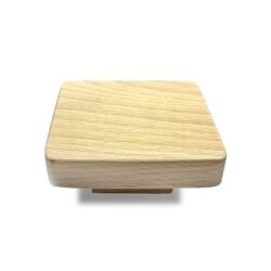 Bouton de Meuble – Bois Brut – 72x72mm (1 pièce)