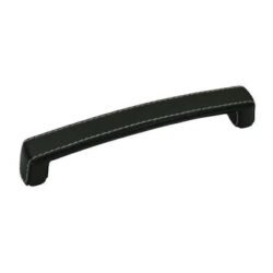 Poignée de Meuble – 160mm d&rsquo;Entraxe – Simili Cuir Marron (Lot de 2)