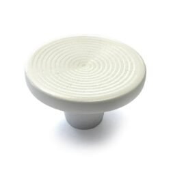 Bouton de Meuble « Contemporain » – Blanc –  ⌀ 40mm (Lot de 2)