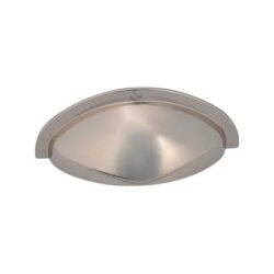 Poignée de Meuble Coquille – 64mm d&rsquo;Entraxe – Chrome (Lot de 2)