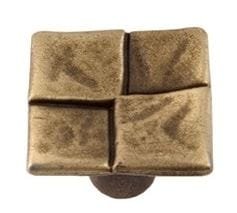 Bouton de Meuble « Vintage » – Laiton Vieilli – 20x20mm (Lot de 2)