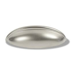 Poignée de Meuble Coquille – 64mm d&rsquo;Entraxe – Chrome Mat (Lot de 2)