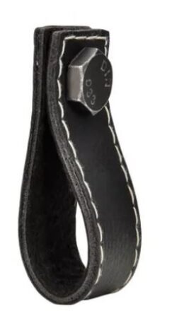 Bouton de Meuble –  Simili Cuir/Noir – 85 x 28mm (Lot de 2)