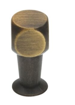 Bouton de Meuble – Laiton/Noir Brossé – ⌀ 10mm (Lot de 2)