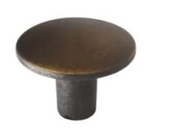 Bouton de Meuble – Laiton Brossé/Noir – ⌀ 30mm (Lot de 2)